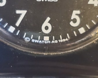 Swatch ブラック AG1994 Vintage Swatch Watch 1994 Black Day Date 639 5755 - Etsy Canada