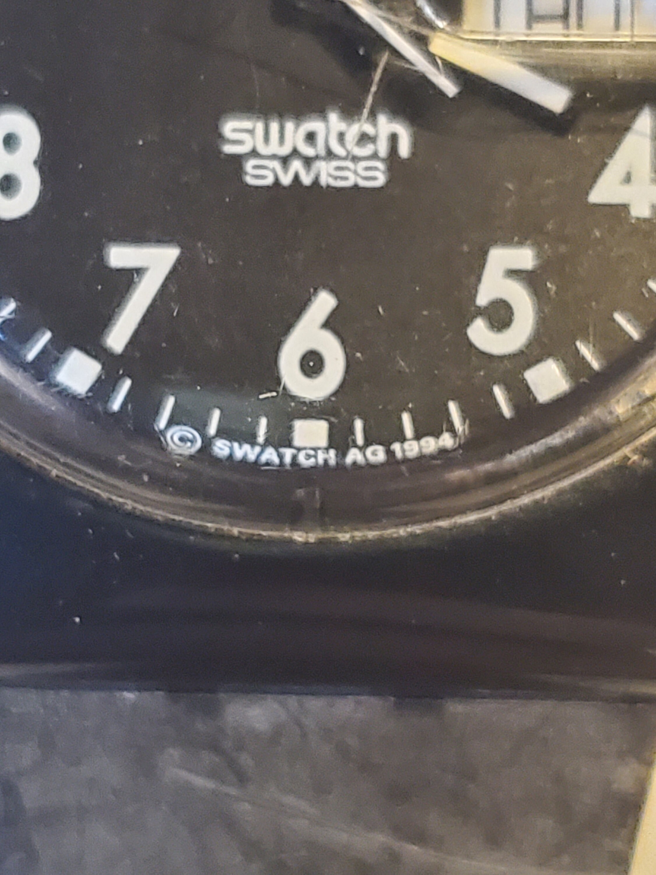 Swatch ブラック AG1994 Vintage Swatch Watch 1994 Black Day Date 639 5755 - Etsy Canada
