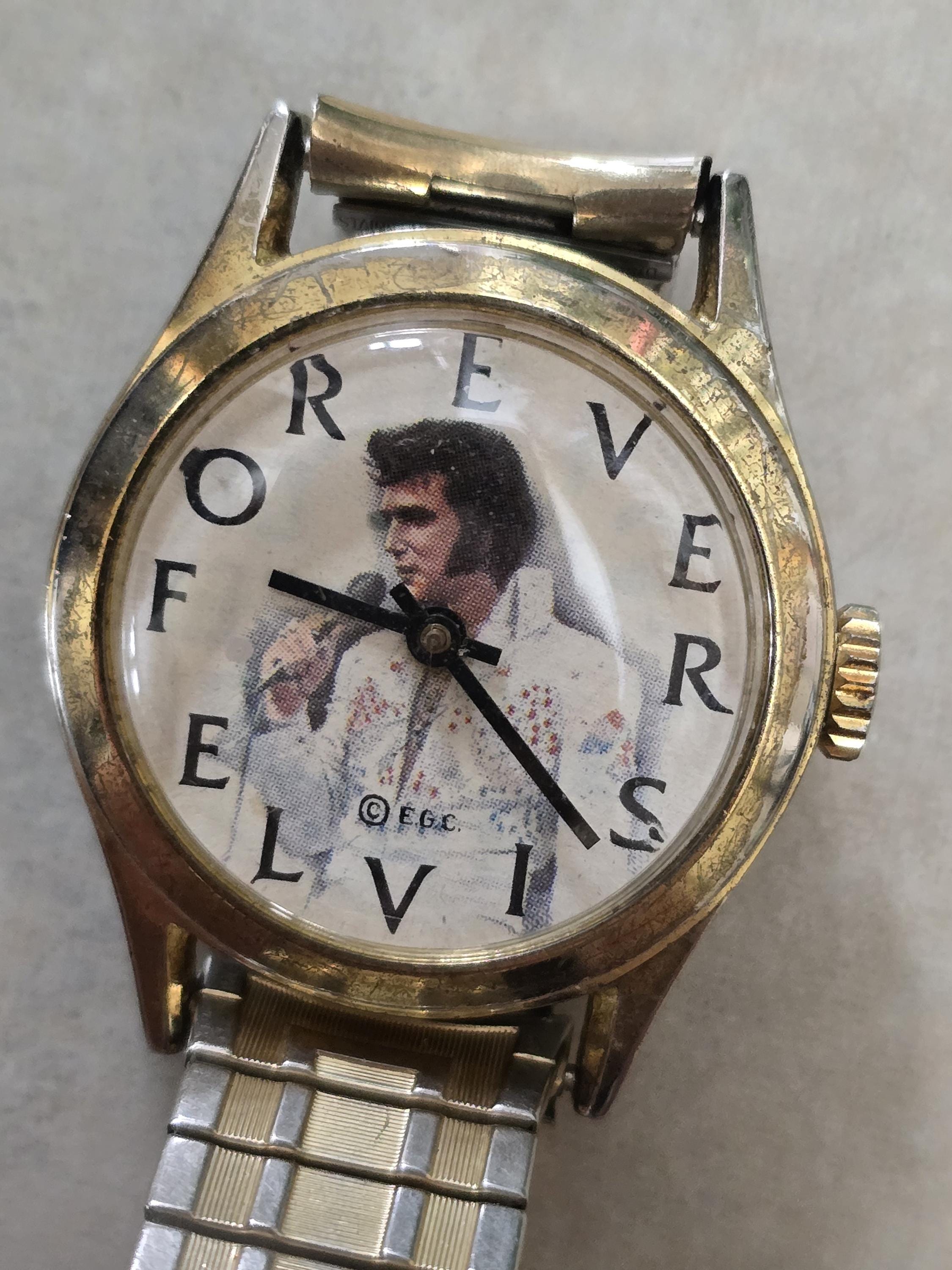 Vintage Elvis Presley Hand Wind HBL Watch Women Classic Silver Silver Mechanical Elvis Watch | eBay main image 3