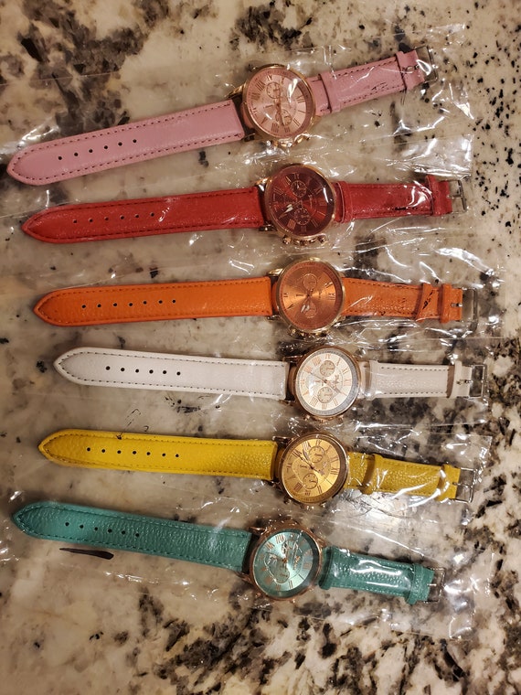 Lot of 6 Fashion Watches by Geneva - Etsy display picture 1