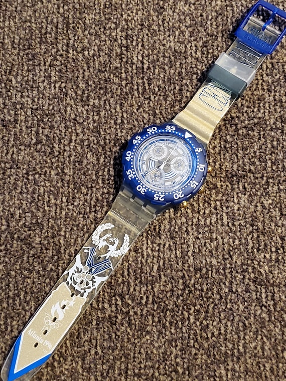 Vintage Swatch Watch 1996 Olympics - Chronograph - Etsy Vintage Swatch Watch 1996 Olympics - Chronograph - Etsy