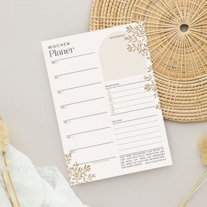 A5 pad: weekly planner / planner / calendar / notepad for planning/organizing the week / notepad DinA5 / Bible verse / Christian