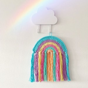 PDF DIGITAL DOWNLOAD- Little Gems Craft Shop - 'Little Rainbow Delights' Wall Hanging Crochet Pattern