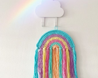 PDF DIGITAL DOWNLOAD- Little Gems Craft Shop - 'Little Rainbow Delights' Wall Hanging Crochet Pattern