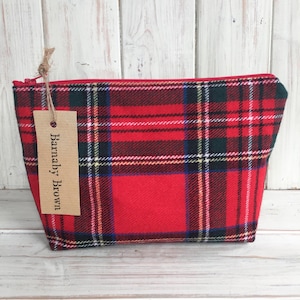 Tweed Make Up Bag,Tartan Make Up Bag,Cosmetic Bag,Toiletry Bag,Zipper Pouch,PencilCase,Wash Bag, Purse,Accessory Bag,Tweed Fabric,Tartan