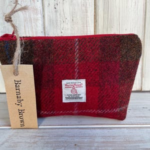 Harris Tweed Make Up Bag,Cosmetic Bag,Toiletry Bag,Zipper Pouch,Wash Bag,Harris Tweed,Harris Tweed Fabric,Handmade,Harris Tweed Gift