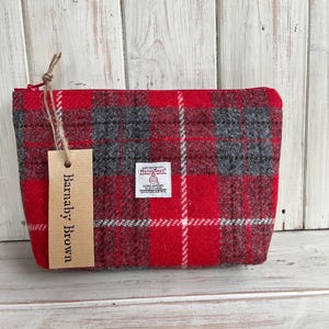 Harris Tweed Make Up Bag,Cosmetic Bag,Toiletry Bag,Zipper Pouch,Wash Bag,Harris Tweed,Harris Tweed Fabric,Handmade,Harris Tweed Gift