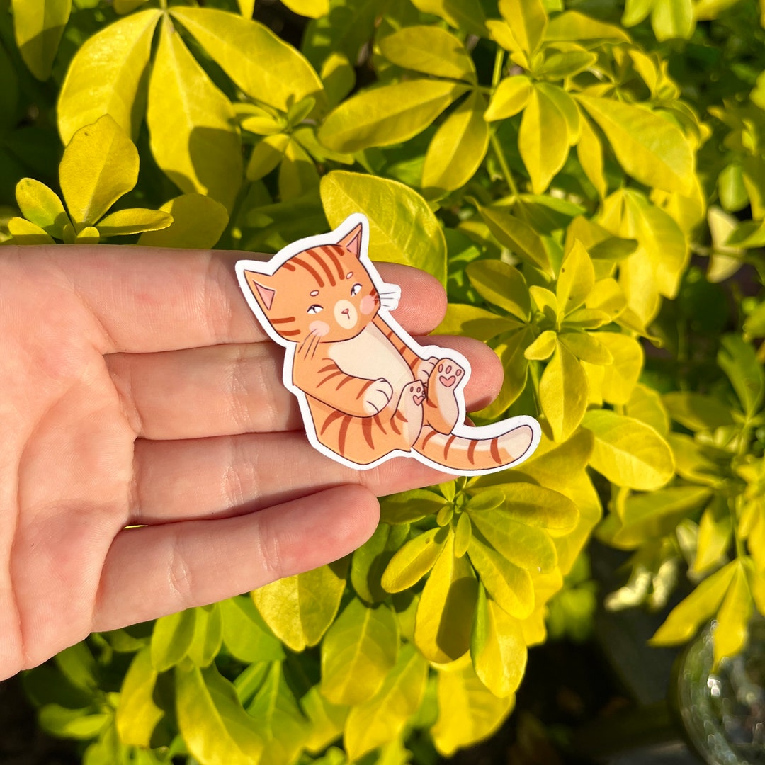 Ginger Tabby Cat Sticker: Vinyl Decal for Laptop, Planner - Etsy