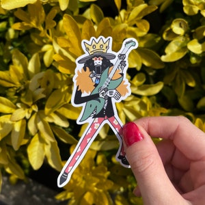 Cute Pirate Anime Sticker: Soul King Brook Laptop Sticker, Vinyl Sticker