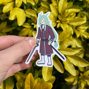 Cute Fairy Anime Sticker: Freed (Fried) Justine Laptop Sticker, Vinyl Sticker