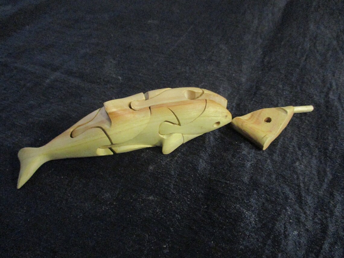 3d puzzle. Dolfin. Scroll saw pattern.pdf png svg Etsy