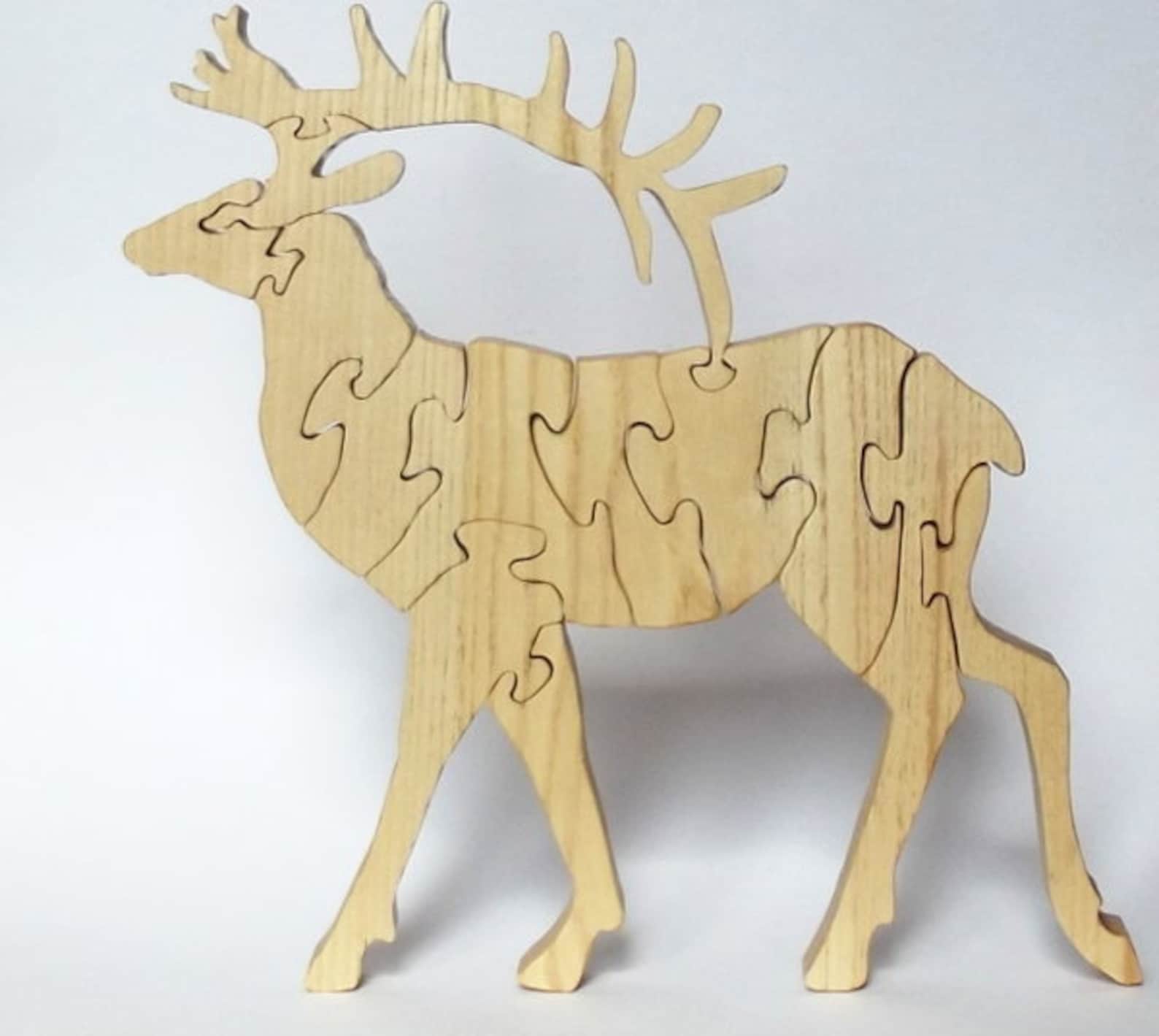 Deer puzzle. Scroll saw pattern.pdf png svg Etsy