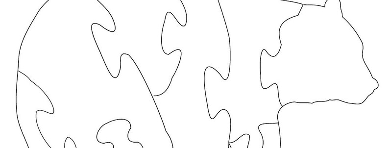 Bear puzzle. Scroll saw pattern.pdf png svg | Etsy