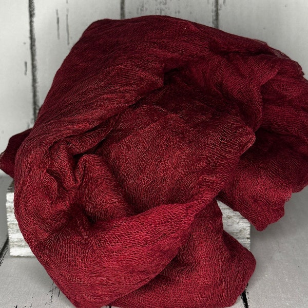 Cheesecloth Table Runner - Burgundy / Maroon - Gauze - Flowers - Craft Supply - Wedding