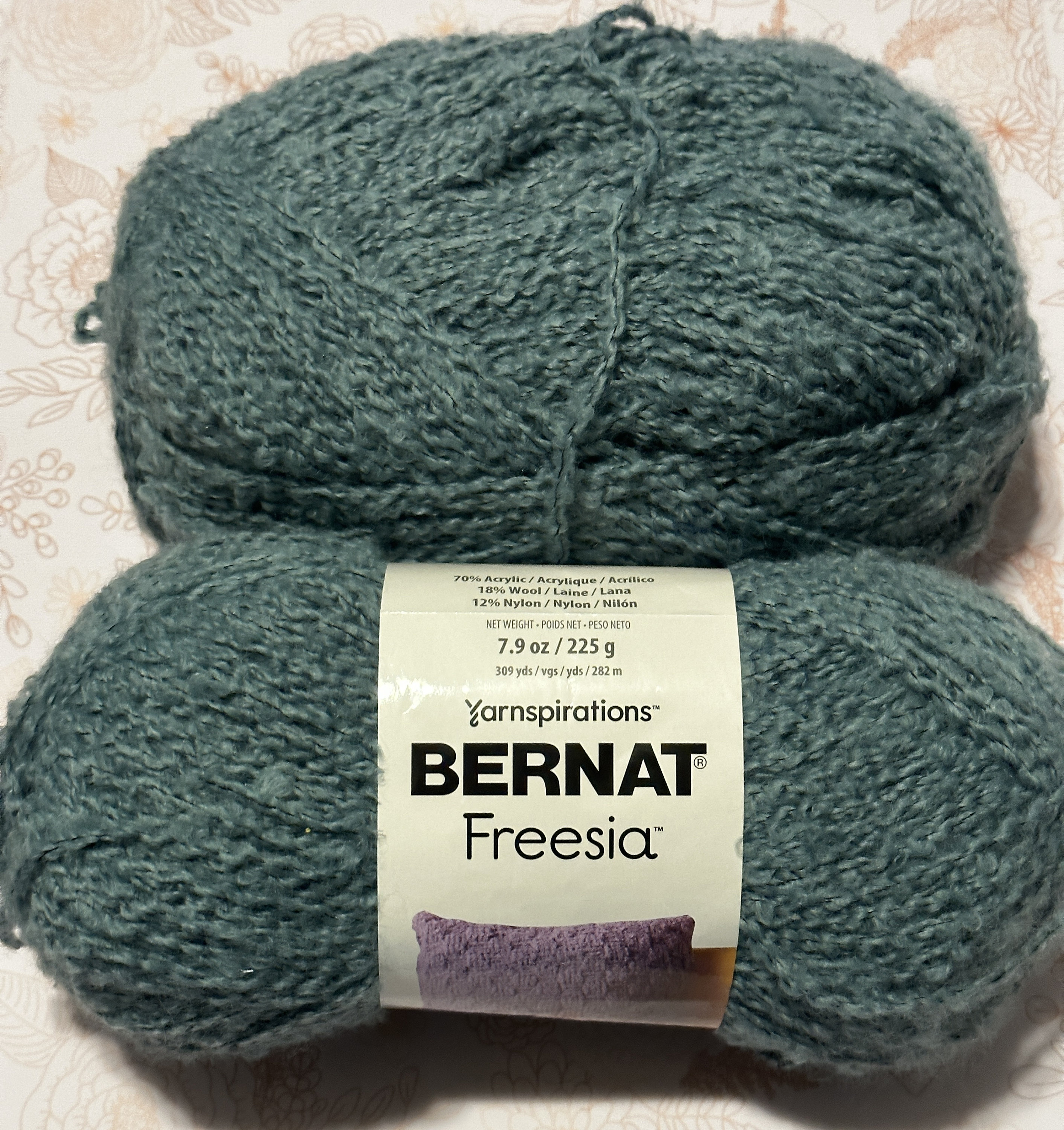 2 Skeins Frosted Pine Bernat Freesia Yarn Etsy