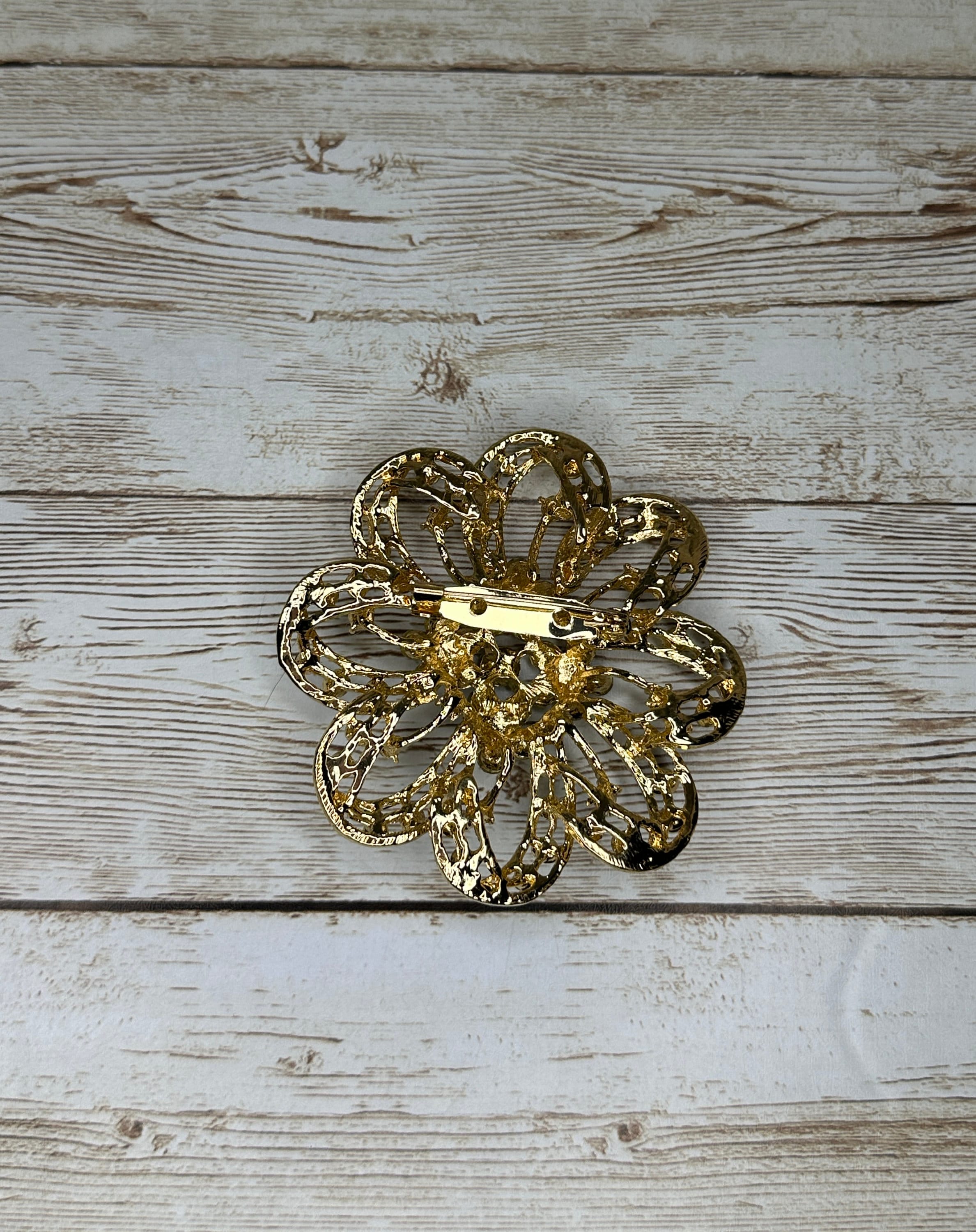 PATIKIL Broche Fleur Strass Champagne - Accessoire Élégant Pour Robe, Manteau, Chapeau Ou Sac