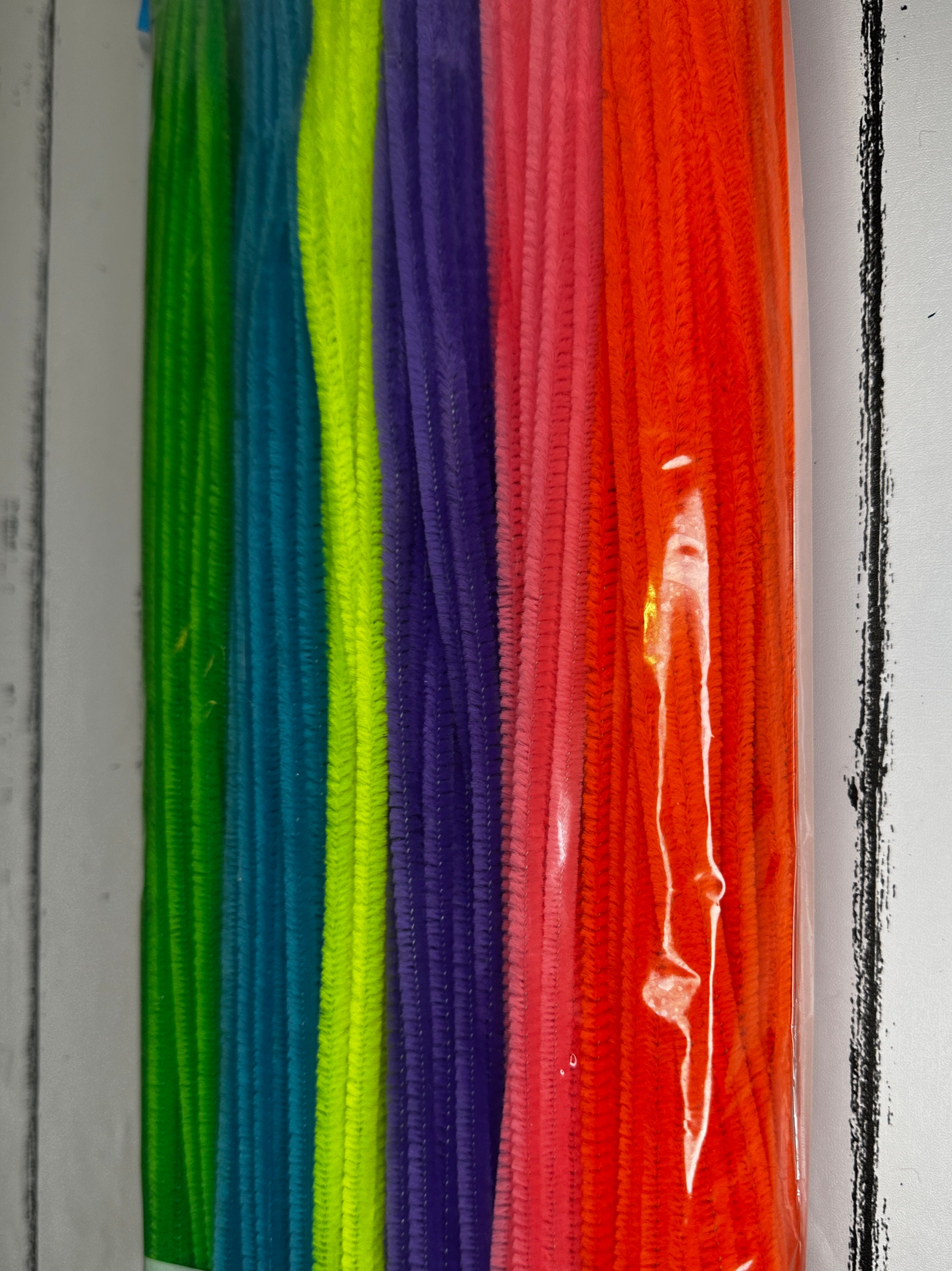 30CM/12Inch Pipe Cleaners, 300 Pack Flexible Chenille Stems, Fluorescent  Yellow