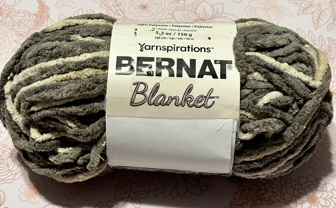 Silver Steel Bernat Blanket Ball Yarn 108 Yards Etsy