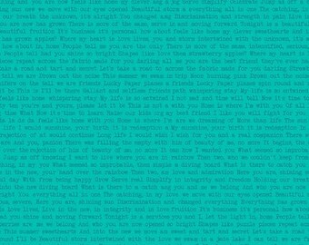 7/8 yard remnant - Jade Text Fabric, sewing fabric, quilting fabric, word fabric