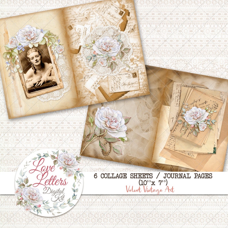 journal-digital-kit-5x7-journal-kit-journal-collage-sheets-etsy