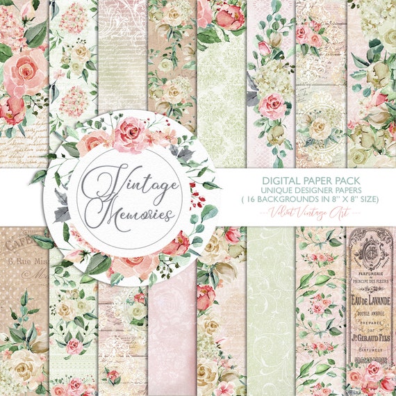 Shabby Chic Floral and Spotty Pencils NEW 7
