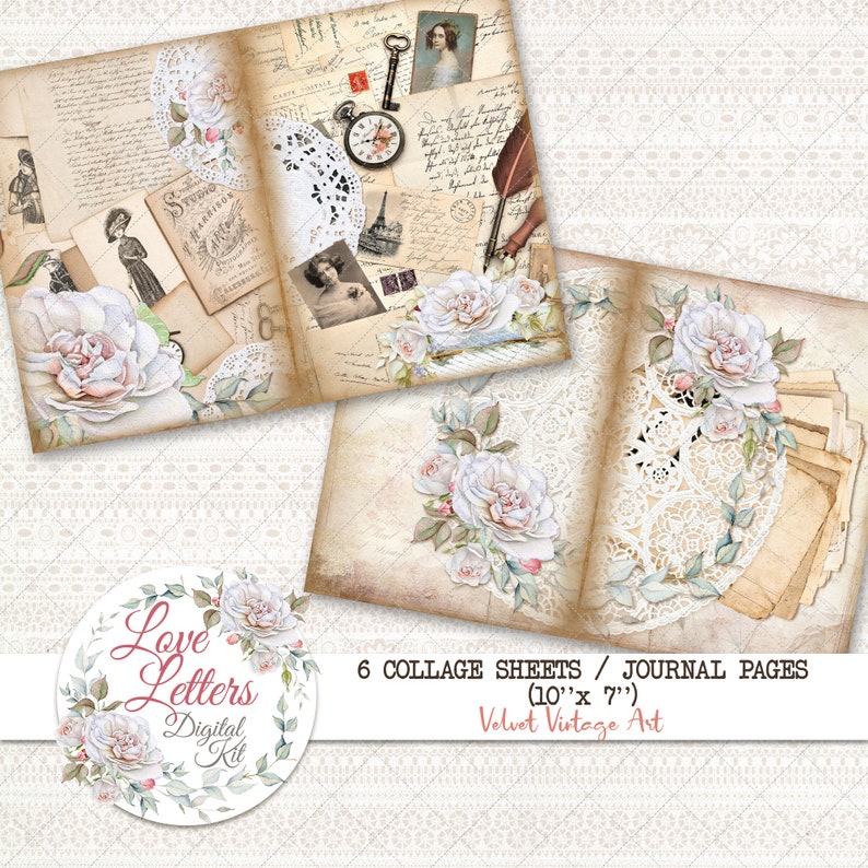 journal-digital-kit-5x7-journal-kit-journal-collage-sheets-etsy