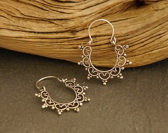Hoop earrings, silver 925