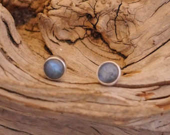 Labradorite earrings, 925 silver