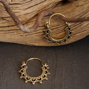 small brass hoop earrings, brass earrings image 6