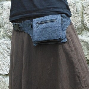 Belt bag, hip bag, bum bag made of solid canvas fabric in different colors image 4