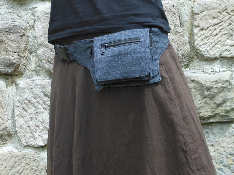 Belt bag, hip bag, bum bag made of solid canvas fabric in different colors image 4