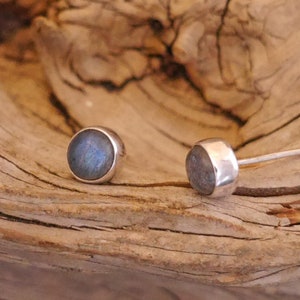 Labradorite earrings, 925 silver image 3