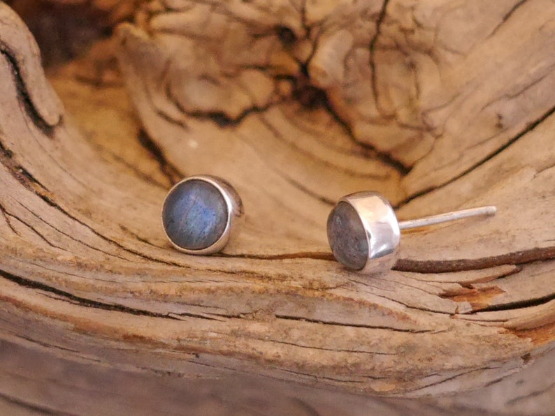 Labradorite earrings, 925 silver image 3