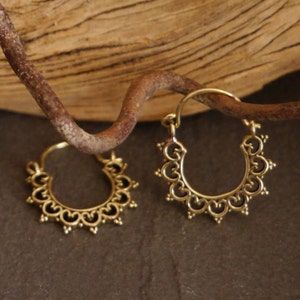 small brass hoop earrings, brass earrings