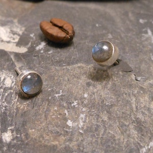 Labradorite earrings, 925 silver image 4