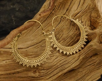 Boucles d'oreilles créoles en laiton