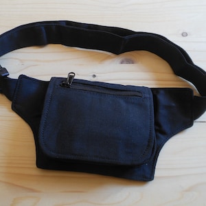 Belt bag, hip bag, bum bag made of solid canvas fabric in different colors image 2