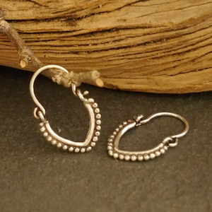 filigree hoop earrings, silver 925