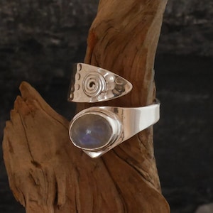 Silver ring with moonstone, silver 925