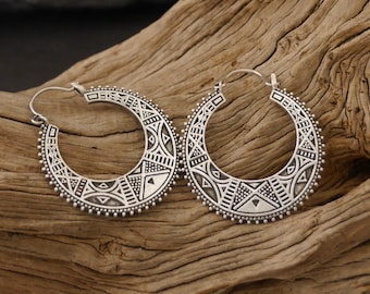 Hoop earrings, earrings, 925 silver