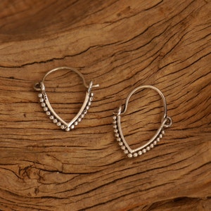 boucles d'oreilles créoles en filigrane, argent 925