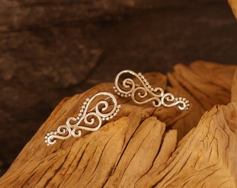 Earrings, ear cuff, 925 silver