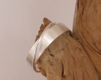 Silver ring, matted silver ring, 925 silver