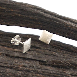 Edelschmiede925 Schmuckset Ohrstecker 585 Gold Diamant 0,33ct P2/w Blau Weiß Quadratisch Ohrring