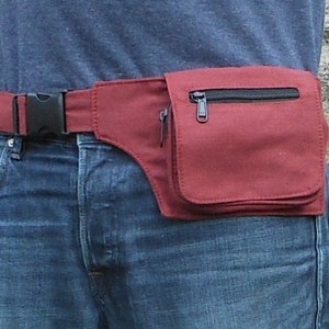 Belt bag, hip bag, bum bag made of solid canvas fabric in different colors image 6