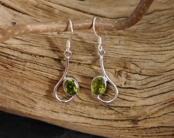 Ohrringe Peridot, 925er Silber