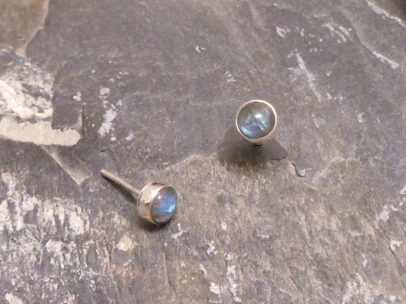 Labradorite earrings, 925 silver image 6