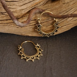 small brass hoop earrings, brass earrings image 7