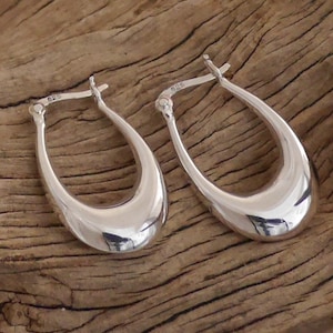 Hoop earrings, 925 silver