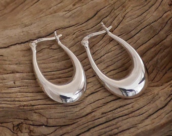 Hoop earrings, 925 silver